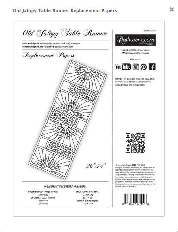 Table Runner - Old Jalopy Refill