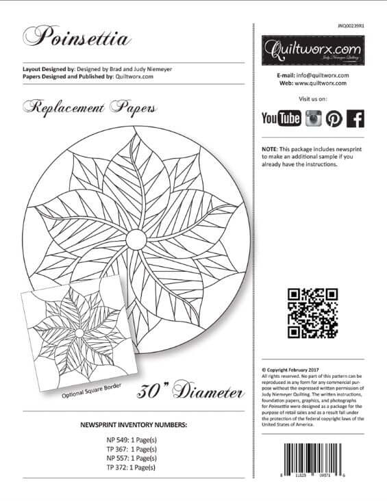 Table Topper - Poinsettia Refill