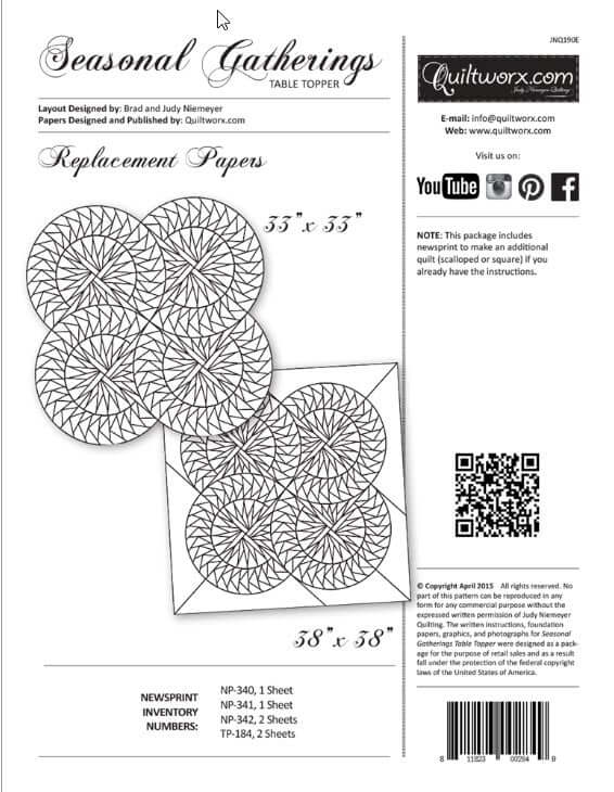 Table Topper - Seasonal Gatherings Refill